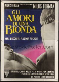 6h082 LOVES OF A BLONDE Italian 2p '66 Czech, Milos Forman's Lasky Jedne Plavovlasky!