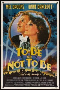 6k888 TO BE OR NOT TO BE 1sh '83 art of Mel Brooks & Anne Bancroft by Drew Struzan!