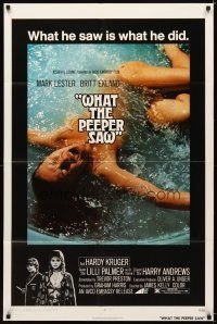 6k964 WHAT THE PEEPER SAW 1sh '72 Mark Lester, sexy Britt Ekland, Hardy Kruger