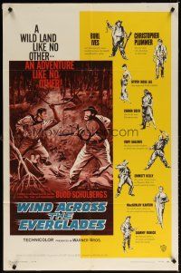 6k978 WIND ACROSS THE EVERGLADES 1sh '58 Burl Ives, written by Budd Schulberg, Nicholas Ray