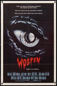 6k985 WOLFEN int'l 1sh '81 really cool horror art of moon & clouds as eye, there is no defense!