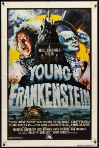 6k994 YOUNG FRANKENSTEIN style B 1sh '74 Mel Brooks, Gene Wilder, Peter Boyle & Marty Feldman!