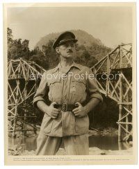 6m158 BRIDGE ON THE RIVER KWAI 8x10 still '58 cool portrait of Alec Guinness standing by bridge!