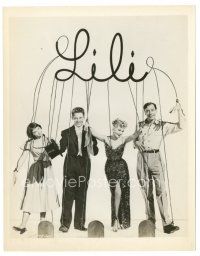 6m562 LILI 8x10 still '52 cool posed portrait of Caron, Ferrer, Aumont & Gabor under title!