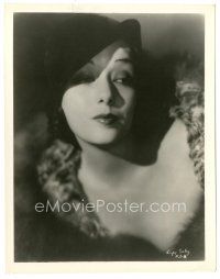 6m600 LUPE VELEZ 8x10 still '30s super close heavy-lidded portrait wearing great hat & fur!