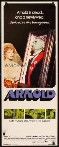 6r350 ARNOLD insert '73 bride Stella Stevens, Roddy McDowall, he's dead and a newlywed!