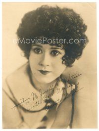 6t331 ALBERTA VAUGHN signed deluxe 9.75x13 still '20s head & shoulders portrait of the actress!