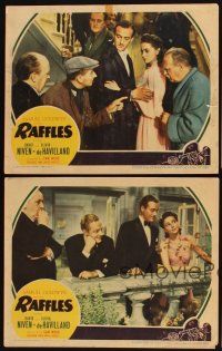 6w501 RAFFLES 4 LCs '39 jewel thieves David Niven & pretty Olivia de Havilland!