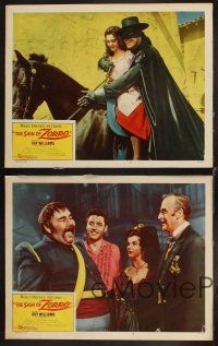 6w515 SIGN OF ZORRO 4 LCs '60 Guy Williams as Don Diego & Gene Sheldon as Bernardo!