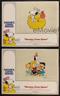 6w272 SNOOPY COME HOME 7 LCs '72 Peanuts, Charlie Brown, great Schulz art of Snoopy & Woodstock!