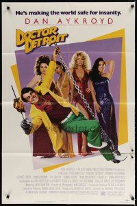 7b158 DOCTOR DETROIT 1sh '83 Dan Aykroyd makes the world safe for insanity, sexy Donna Dixon!