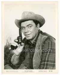 7j666 ERNEST BORGNINE 8x10 still '58 great close up in cowboy hat with gun from The Badlanders!