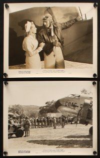 7j082 FLYING TIGERS 8 8x10 stills R48 WWII pilot John Wayne, John Carroll, pretty Anna Lee!