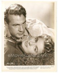 7j678 FOR WHOM THE BELL TOLLS 8x10 still '43 great c/u of Ingrid Bergman & Gary Cooper, Hemingway!