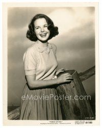 7j679 FORCE OF EVIL 8x10 still '48 great close up of pretty Beatrice Pearson smiling really big!