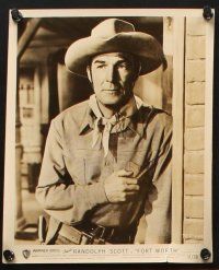 7j083 FORT WORTH 8 8x10 stills '51 Randolph Scott in Texas, David Brian, Phylllis Thaxter