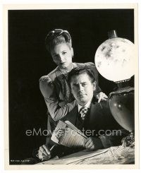 7j690 GALLANT JOURNEY 8x10 still '46 Janet Blair with Glenn Ford sitting at desk by Coburn!