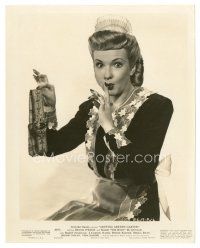 7j695 GETTING GERTIE'S GARTER 8x10 still '45 wacky portrait of maid Vera Marshe!