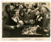 7j764 IT'S A WONDERFUL LIFE 8x10 still '46 Stewart, Reed & top cast around giant pile of money!