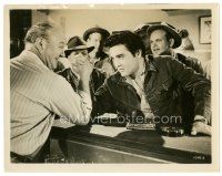 7j766 JAILHOUSE ROCK 8x10 still '57 close up of Elvis Presley arm wrestling with guy at bar!