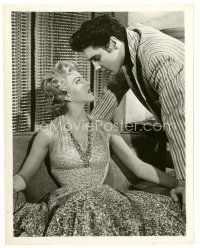 7j767 JAILHOUSE ROCK 8x10 still '57 close up of Elvis Presley seducing sexy Anne Neyland!