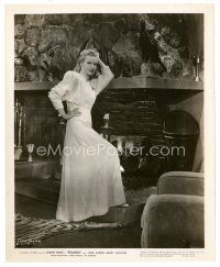 7j773 JANIS CARTER 8x10 still '47 great portrait in pretty dress by fireplace from Framed!