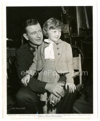 7j783 JET PILOT candid 8x10 still '57 John Wayne has picture taken with von Sternberg's daughter!