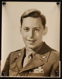 7j306 JOHN KERR 3 8x10 stills '50s playing tennis, wearing military uniform & profile portrait!