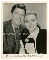 7j791 JOHN LOVES MARY 8x10 still '49 close up smiling portrait of Ronald Reagan & Patricia Neal!