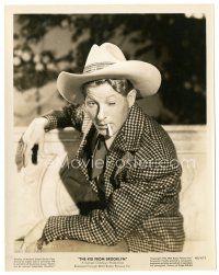 7j816 KID FROM BROOKLYN 8x10 still '46 wacky close up of Danny Kaye with cowboy hat & cigarette!