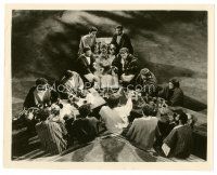 7j822 KING OF KINGS 8x10 still '61 overhead shot of top cast eating, directed by Nicholas Ray!