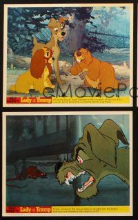 7j497 LADY & THE TRAMP 3 color English FOH LCs R70s Disney classic cartoon, great images!