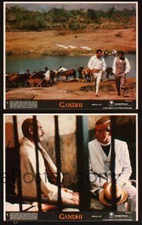 7j417 GANDHI 8 8x10 mini LCs '82 Richard Attenborough directing Ben Kingsley & Martin Sheen!