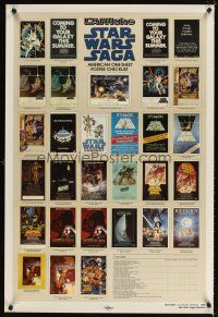 7p671 STAR WARS CHECKLIST Kilian 2-sided 1sh '85 great images of U.S. posters!