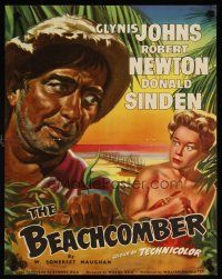 7w288 BEACHCOMBER English half crown '55 art of sexy Glynis Johns & Robert Newton!