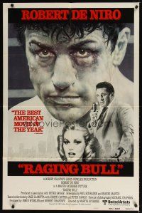 7z652 RAGING BULL style B int'l 1sh '80 Martin Scorsese, close up boxing image of Robert De Niro!