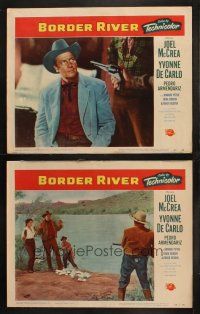 8a850 BORDER RIVER 2 LCs '54 Joel McCrea, Yvonne De Carlo's kind of trouble was free!