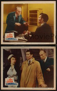 8a691 13th LETTER 3 LCs '51 Linda Darnell, Michael Rennie, Charles Boyer, Otto Preminger!