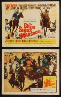 8a412 GREAT SIOUX MASSACRE 7 LCs '65 Joseph Cotton, Darren McGavin, where Indian arrows met cavalry!