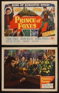 8a285 PRINCE OF FOXES 8 LCs '49 Orson Welles, Tyrone Power, pretty Wanda Hendrix, Henry King!