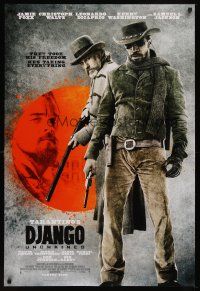 8b202 DJANGO UNCHAINED sun style int'l advance DS 1sh '12 Jamie Foxx, Christoph Waltz, Leonardo DiCaprio!