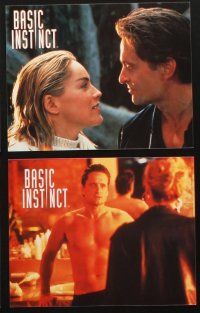 8d548 BASIC INSTINCT 6 color English FOH LCs '92 Verhoeven directed, Michael Douglas & Sharon Stone!