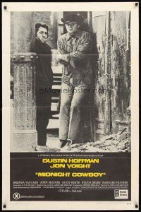 8f635 MIDNIGHT COWBOY x-rated 1sh '69 Dustin Hoffman, Jon Voight, John Schlesinger classic!