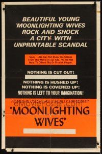 8f660 MOONLIGHTING WIVES style B 1sh '66 Joseph Sarno want-ad sex, not for shy or prudish people!