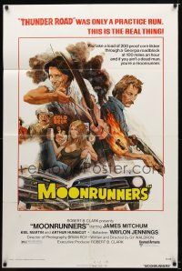 8f661 MOONRUNNERS 1sh '74 Waylon Jennings, James Mitchum, great bootlegging artwork!