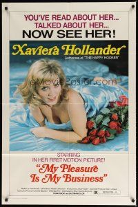 8f681 MY PLEASURE IS MY BUSINESS 1sh '74 sexy Xaviera Hollander, authoress of Happy Hooker!