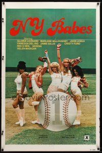 8f685 N.Y. BABES 1sh '79 sexiest X-rated female New York baseball players ever!