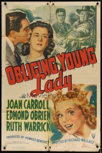 8f714 OBLIGING YOUNG LADY style A 1sh '42 pretty Ruth Warrick, Edmond O'Brien, Joan Carroll