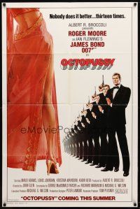 8f717 OCTOPUSSY style A advance 1sh '83 art of sexy legs & Roger Moore as James Bond by Goozee!