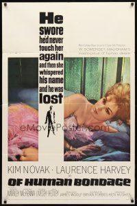 8f719 OF HUMAN BONDAGE 1sh '64 super sexy Kim Novak can't help being what she is!